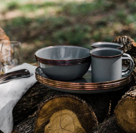 Barebones Enamel Teapot - Slate Gray